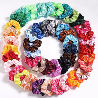 Silk Hair Scrunchies Multicolor
