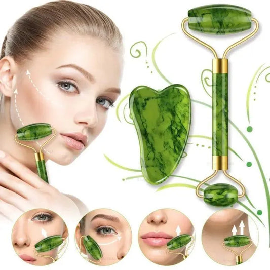 Gua Sha & Jade Roller Set