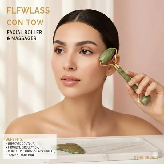 Gua Sha & Jade Roller Set